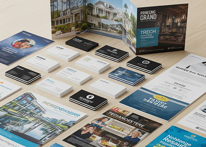 media_graphics Display of business cards, brochures and flyers